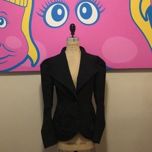 Henry Duarte Black Wool Gabardine Jacket